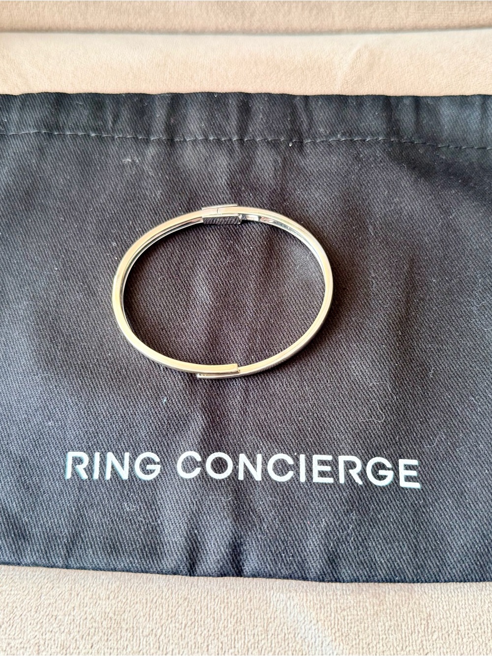 Ring Concierge 14k White Gold Open Wrap Bangle